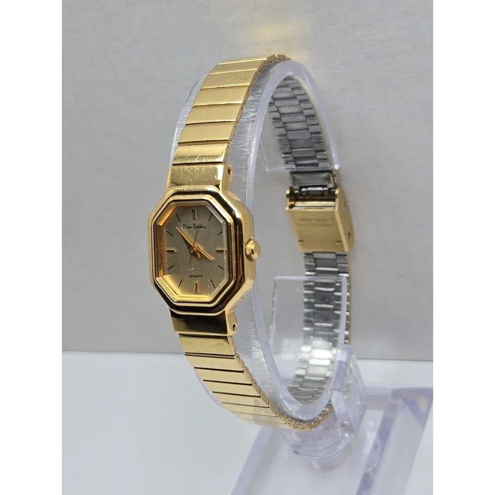 Pierre Cardin Vintage Womens Gold Tone Octagon Dress Watch Dainty New Battery